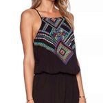 Nanette Lepore  Carmenita Embroidered Romper Black size medium Photo 1