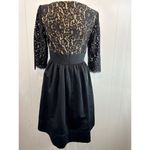 Eliza J  Womens Lace-Top Boat-Neck Cocktail and Party Dress in black. Size 4. Photo 3