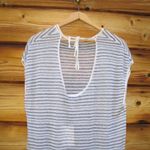 Theory NWT  Low Back Striped Pullover Knit Top Photo 6
