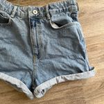 ZARA High-Waisted Mom Denim Shorts Photo 3