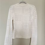 Chloé Chloe CASHMERE-BLEND SHEER SWEATER WITH DETAILED STITCHWORK AND FLARED SLEEVES Photo 8