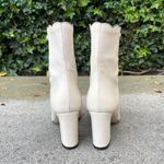Gucci 75mm Willow Pearl GG logo off-white leather pull-on ankle boots IT 35.5 Photo 6