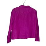 I.S.C. Petite Fuchsia Skirt Suit Silk Linen Embroidered Straight Skirt Size PL Pink Photo 4