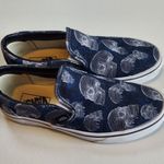 Vans Navy Blue 3D Skull Canvas Slip On Unisex Men Size 6 and Women Size 7.5 Photo 2