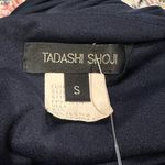 Tadashi Shoji Navy Blue Long Sleeve Wide Neck Bodycon Ruched Drapey Dress S Photo 5