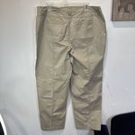 Avenue Womens Khaki Casual Cropped Pants Size 16‎ Utility Style Comfort Tan Photo 2
