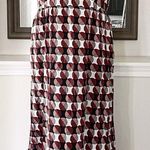 MARNI Geometric Print Tiered Dress w/Pockets & Leather Trim, Size 40 EXCELLENT! Photo 15