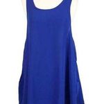 MILLAU Chiffon Blue Shift Swing Dress Sheer Layers Scoop Neck Sleeveless Medium Photo 0