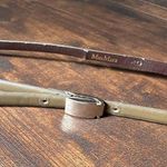 Max Mara  Thin‎ Olive Green Leather Belt Size 40 Photo 0