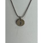 Silver‎ tone J initial charm Necklace Silver Photo 5
