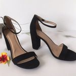 Black Suede Heels, Size 7 Photo 3