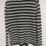 BKE  Women’s black & gray stripped knit sweater Photo 2