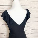 White House | Black Market WHBM Ruffled V Neck Sleeveless Dress Size 4 Photo 7