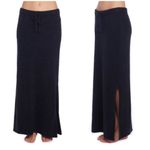 Barefoot Dreams 💕💕 CozyChic Lite Maxi Knit Skirt ~ Black Large L NWT Photo 4