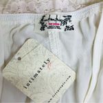 Free People  Neon Nights Lace Trim Satin Cami Camisole Cream Large Coquette Boho Photo 7