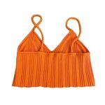 Cider Knit Jersey Women’s Pink & Orange Ribbed V-Neck Cropped Gypsy SZ S # 1117 Photo 1