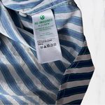 J.Crew Button Down Top 100% Stripes Blue Green White Sz 2 NWT Photo 5