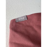 FIGS The FIONx Inala Top features princess seam ribbed collar Size XS Burgundy Photo 5