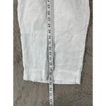 Tahari NWOT XL White Linen Cropped Wide Leg Lounge Pants Elastic Waist Beach Sun Photo 4