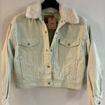 Levi's Levi Strauss Light Green Baby Cropped Trucker Jacket Photo 0