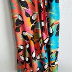 Farm Rio x Anthropologie Toucans Wrap Maxi Dress Sz XS Tropical Coral Blue Photo 3
