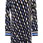 Michael Kors  Geometric Sheath Dress Sz 2 Y2K Preppy Blue Office Modern Minimal Photo 0