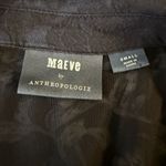 Maeve  by Anthropologie Lydia Floral Burnout Top Black Long Sleeve Wrap Top Small Photo 4