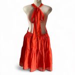 ASOS Vibrant Orange Halter Mini Dress Photo 5