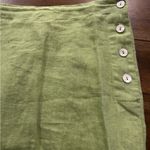 Bryn Walker Bryan Walker Green Casbah Linen Wide Leg Cropped Pants Size XL Photo 5
