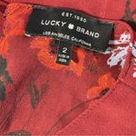 Lucky Brand  Long Sleeve Dress Womens Size 2 Burgundy Whimsigoth Dark Romantic Photo 3