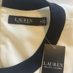 Ralph Lauren  Women's Ivory Black Crew Neckline Shift‎ Shirt Dress Size 16 Office Photo 8