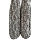Jane And Bleecker Sherpa Fleece Lined Cable Knit Slipper Socks NWOT NAVY/Gray Photo 2