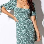 Motel Rocks  Calia Dress Floral Puff Sleeve Mini Green (Small) Photo 0