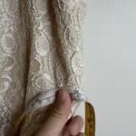 Vtg Cachet Y2K Pearl Beaded Formal Maxi Dress Size 8 Ivory Prom High Mermaid Pink Photo 7