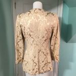 Carmen Marc Valvo  Gold Jacquard Metallic Jacket Photo 4
