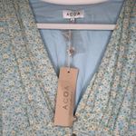 ACOA Maxi Light Blue Floral Puff Long Sleeve Dress NWT Size L Photo 3