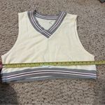 Free People FP Movement Match Point Set Ivory Varsity stripe XL top skort short Photo 5