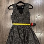 AQUA Brand Bloomingdales Scalloped Neck Dress Gold Glitter Black Small NYE Party Photo 10