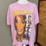 Whitney Houston Pink Short Sleeve Graphic Tee 1X Photo 0