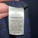 Larry Levine  blue and black sheer v-neck tunic size large Photo 6