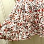Floral High Neck Tiered Flutter Sleeve Mini Dress Size L Photo 2