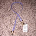 Carlisle BNWT Blue Snake Skin  Leather Skinny Belt Size XS Photo 3