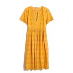 Madewell Scalloped Eyelet Midi Dress in tungsten glow 12 Photo 2