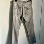 ZARA  Women’s Stretch Denim Gray Skinny Ankle Jeans with Distressed Details Photo 8