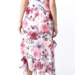 Komarov Floral Print Sleeveless Asymmetrical Tiered Dress Size L Photo 1