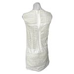J.Crew Women's White Geo Lace Sleeveless Crew Neck Mini Shift Dress Size XS Photo 2