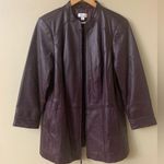 Denim & Co . Women's Leather Jacket - Dark Brown Photo 0