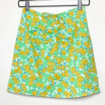 Sabo Skirt Lyla Draw Mini Skirt Chalk Floral 100% Cotton Size XS EUC Photo 6