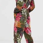 ASOS  Long Sleeve Utility Tropical Print Jumpsuit Size 6 Photo 1