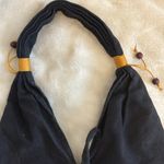 BLACK CLOTH MINI BAG RED SATIN METALLIC AND COTTON WITH ELEPHANT DESIGN Photo 2